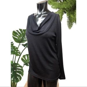 Jaclyn Smith Black Long Sleeve Top